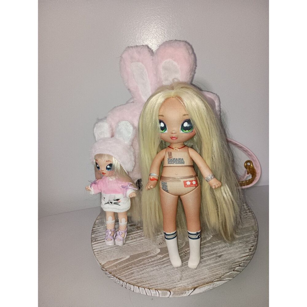 MGA: Na Na Na Surprise 3-in-1 Backpack Bedroom Pink Bunny Playset/Audrey/2 Dolls - Picture 2 of 11